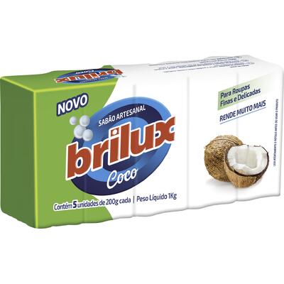 Sabão em Pedaço Brilux Coco 5x200g