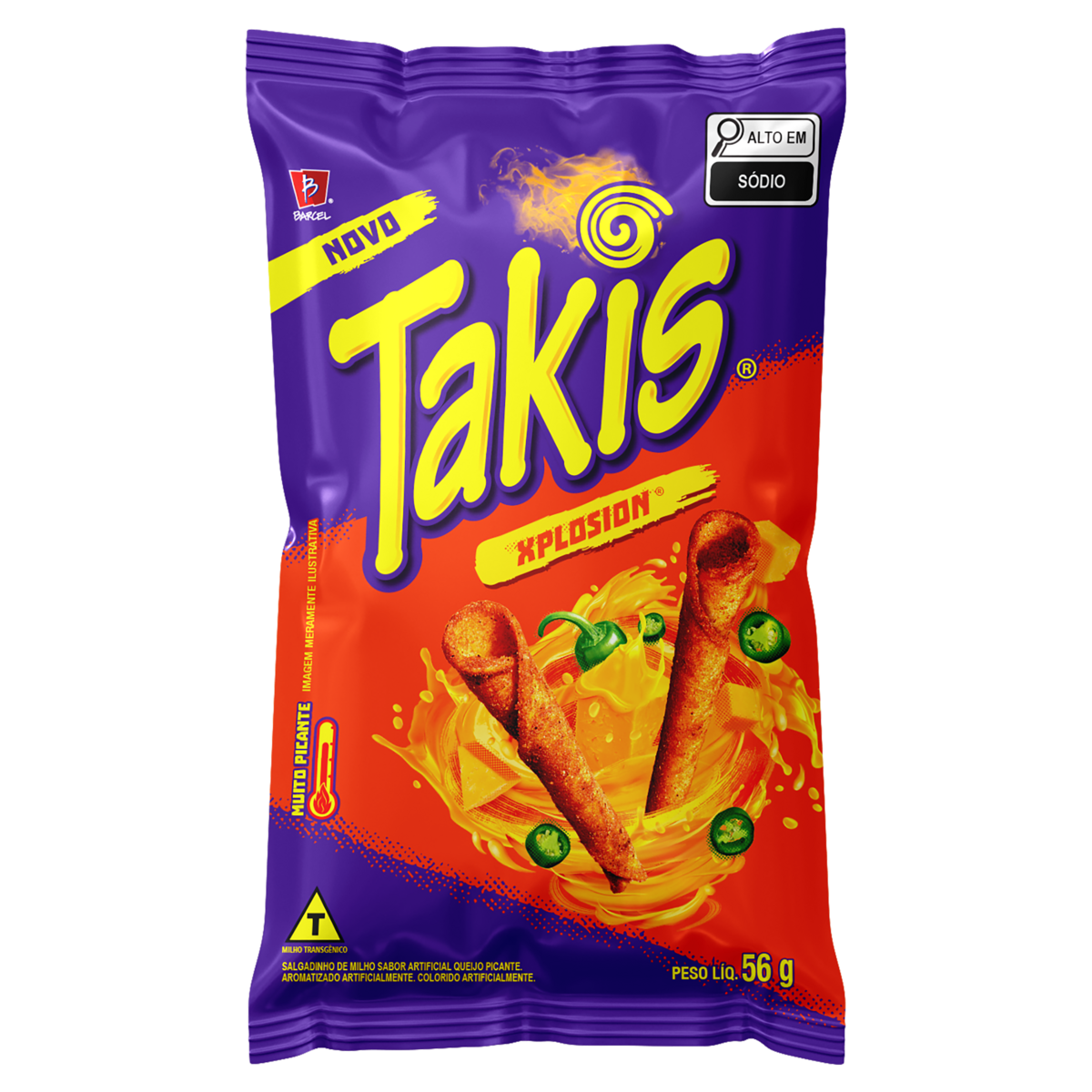 Salgadinho de Milho Picante Xplosion Takis Pacote 56g