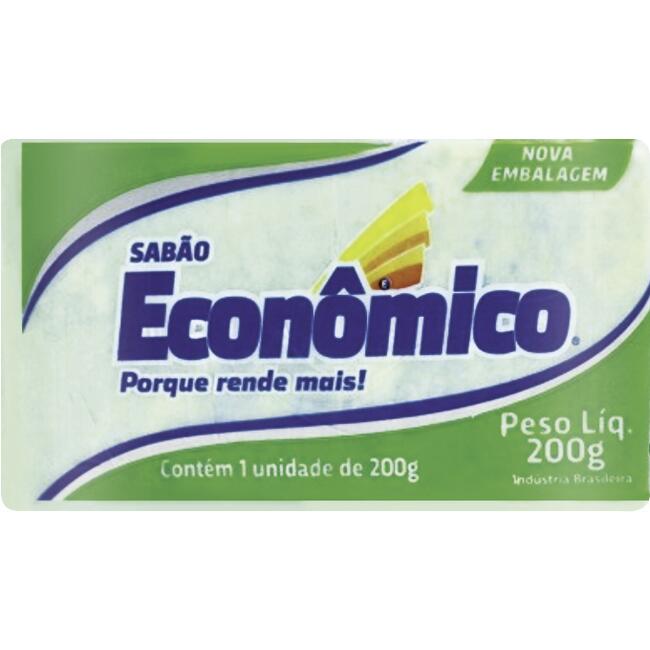 Sabão em Pedaço Econômico Marmorizado Verde 200g