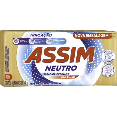 Sabão em Pedaço Assim Neutro 5x180g