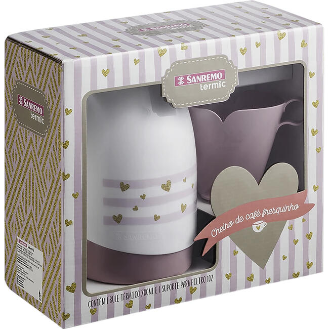 Conjunto de Bule Sanremo 700ml + filtro un