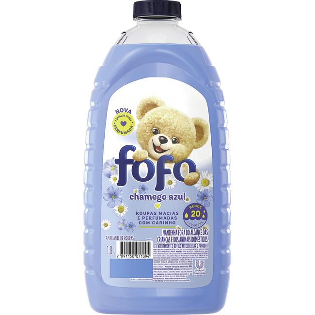 Amaciante para Roupas Fofo Chamego Azul 1,8L