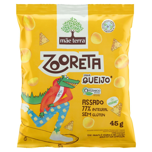 Salgadinho Mãe Terra 45g - Orgânico - Queijo Assado