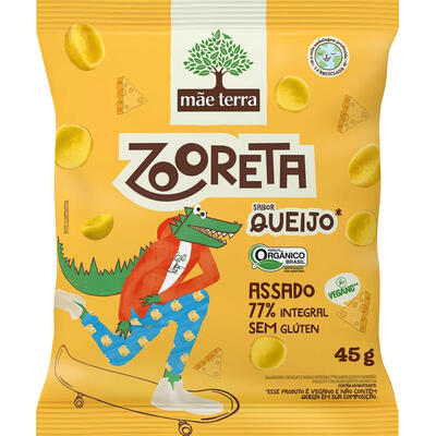 Salgadinho Mãe Terra 45g - Orgânico - Queijo Assado