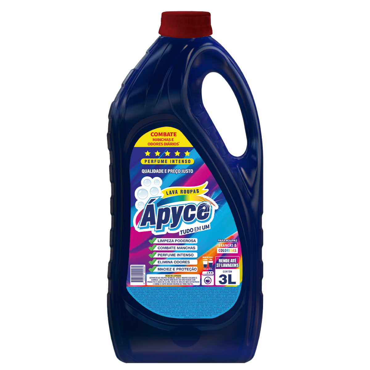 Lava Roupas Líquido Ápyce Tudo em Um 3L