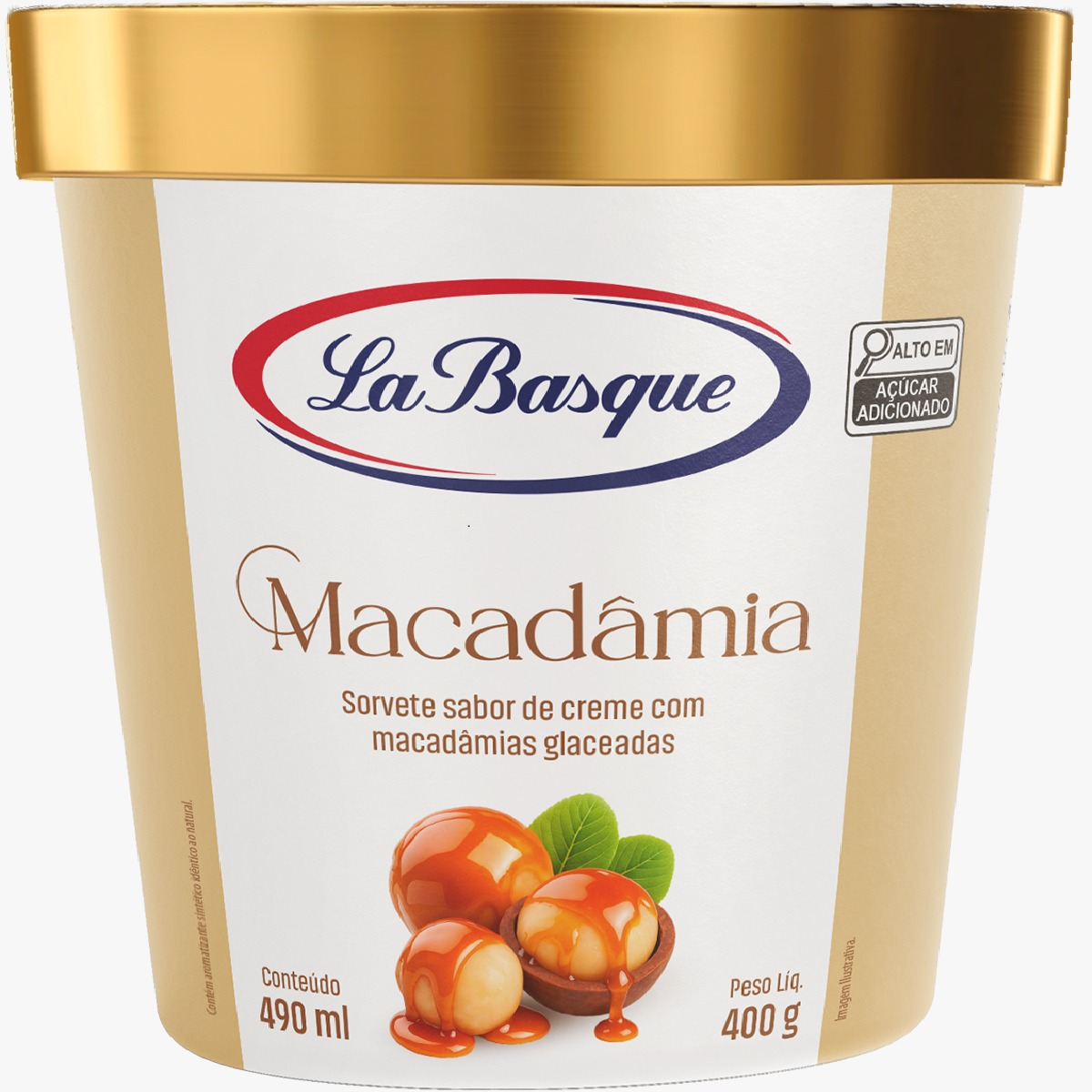 Sorvete Macadâmia La Basque 490Ml