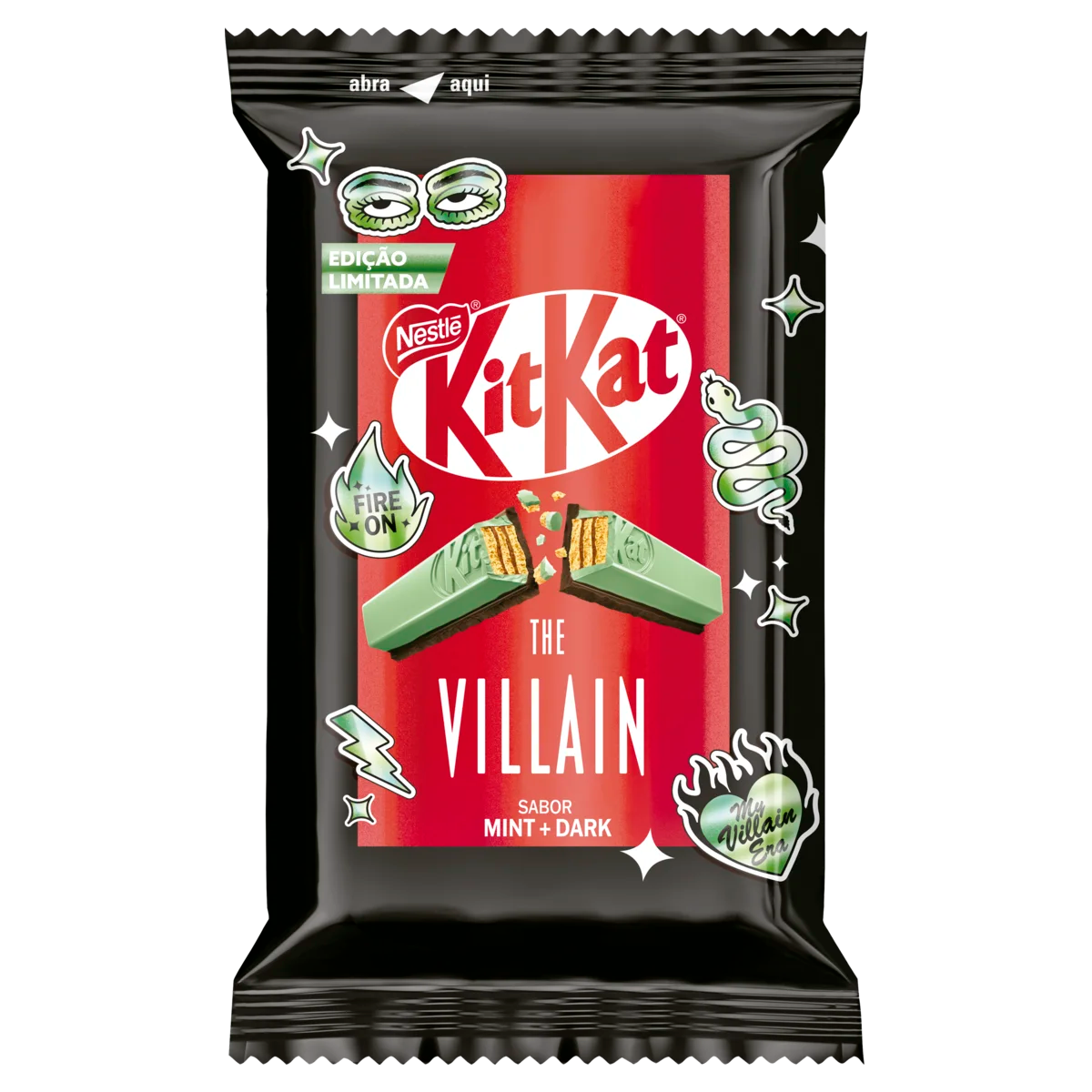 Wafer Cobertura Mint + Dark The Villain Kitkat 41,5g