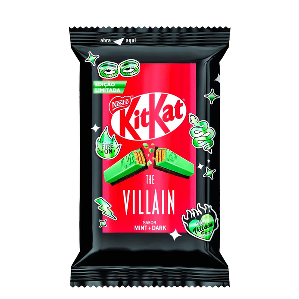 Wafer Cobertura Mint + Dark The Villain Kitkat 41,5g