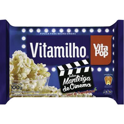 Milho de Pipoca para Micro-ondas Vitamilho Mant Cine 100g