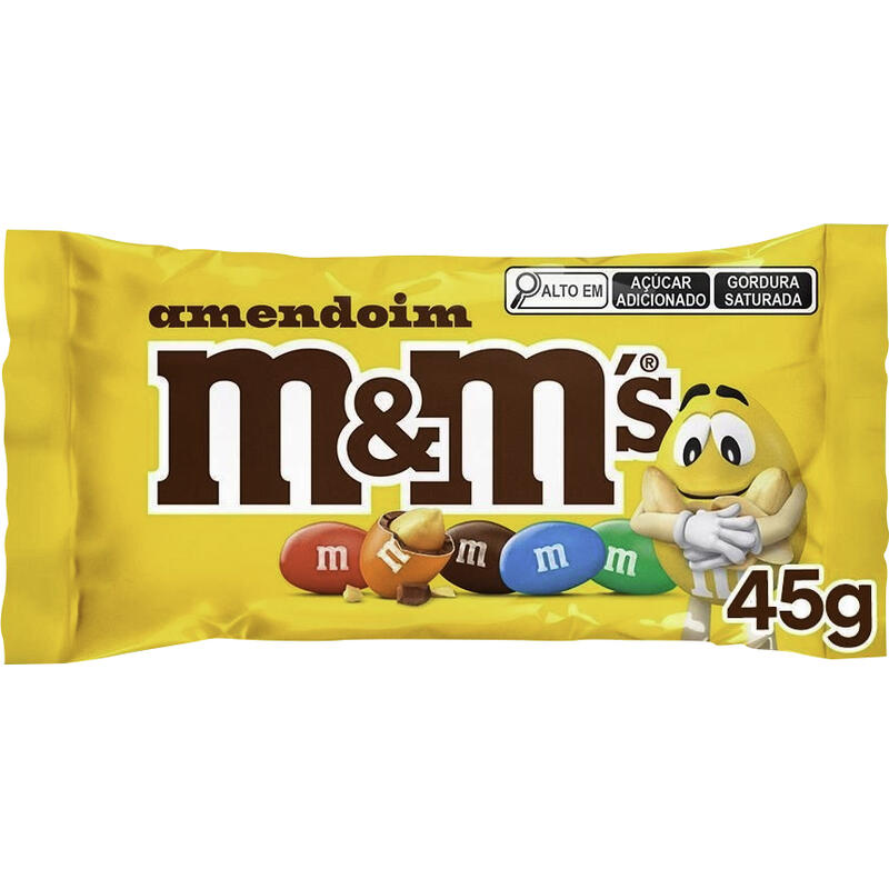 Chocolate Mem's com Amendoim Pacote 45G
