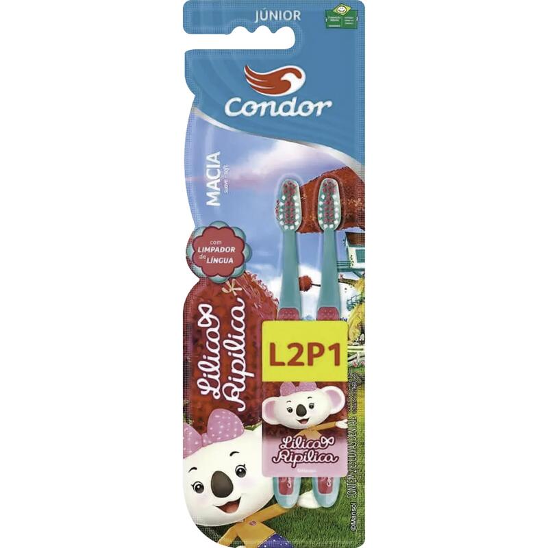 Escova Dental Condor Jr. Lilica 2 un