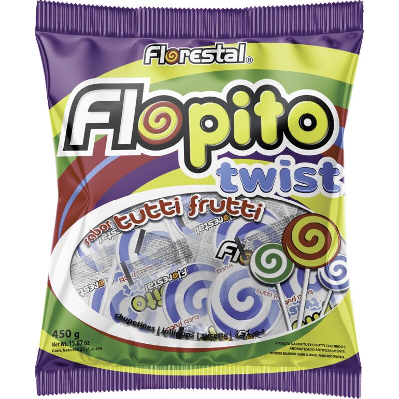 Pirulito Florestal Twist Azul 450g