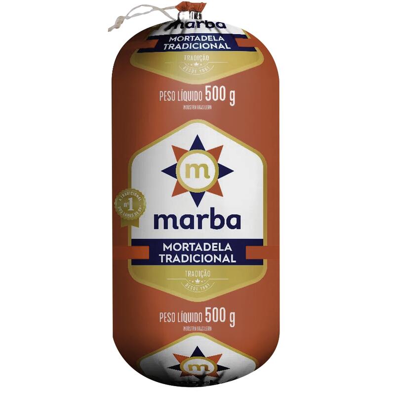 Mortadela Marbinha Marba Tradicional Peça com 500g