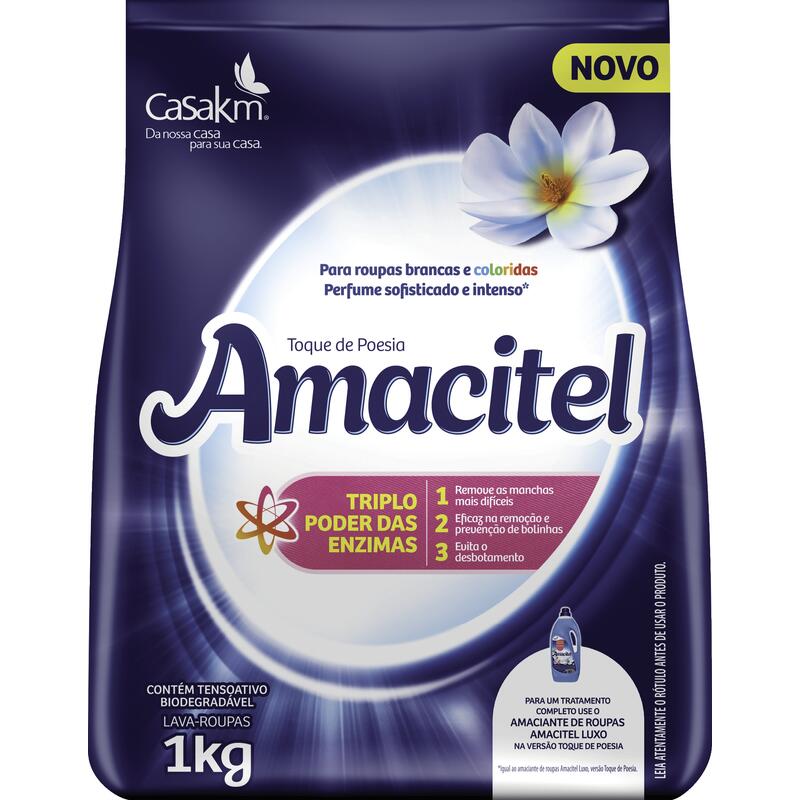 Lava Roupas em Pó Amacitel Toque de Poesia 1kg