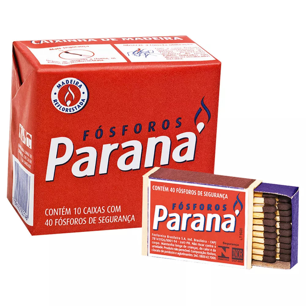 Fósforo Paraná 10 Caixas 40un