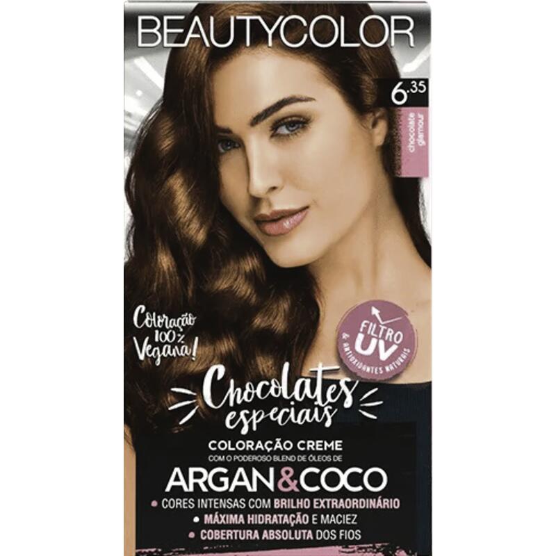 Tintura para Cabelo Beauty Color 6.35 Kit