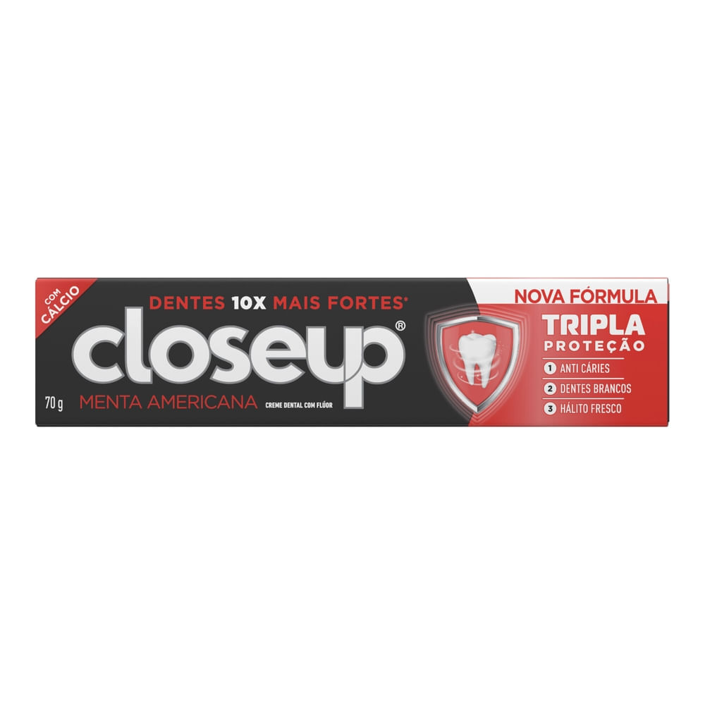 Creme Dental  Closeup Menta Americana Tripla Proteção 70g