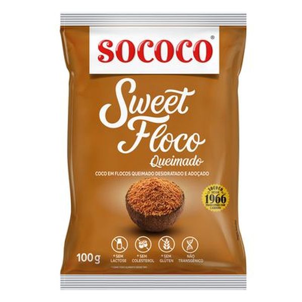 Coco Ralado Sococo 100g - Sweet Floco - Queimado