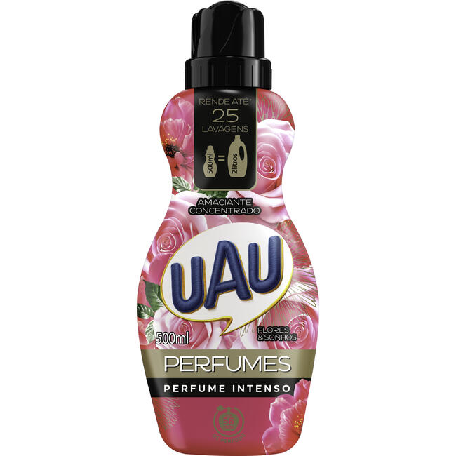 Amaciante de Roupas Concentrado Uau Flores e Sonhos 500ml