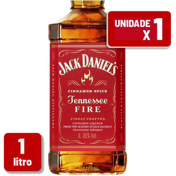 Whisky Jack Daniels Fire Garrafa Vidro 1L