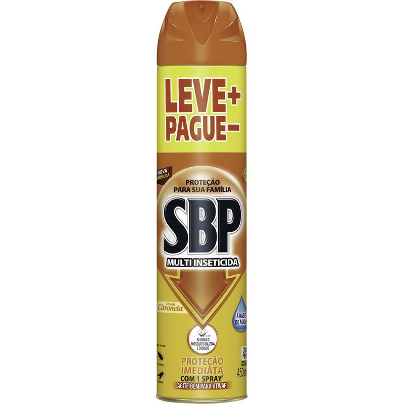 Inseticida Aerossol SBP Multi Inseticida Citronela 450ml