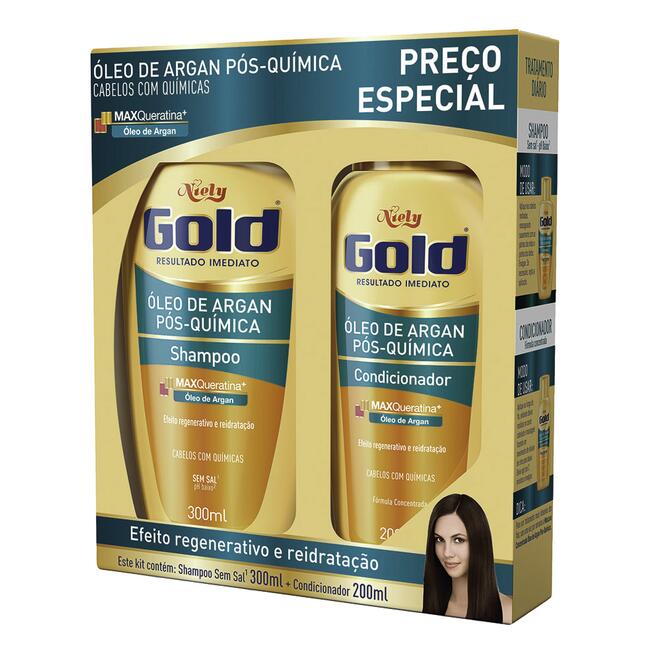 Kit Niely Shampoo 300ml+Cond 200ml Pós Química