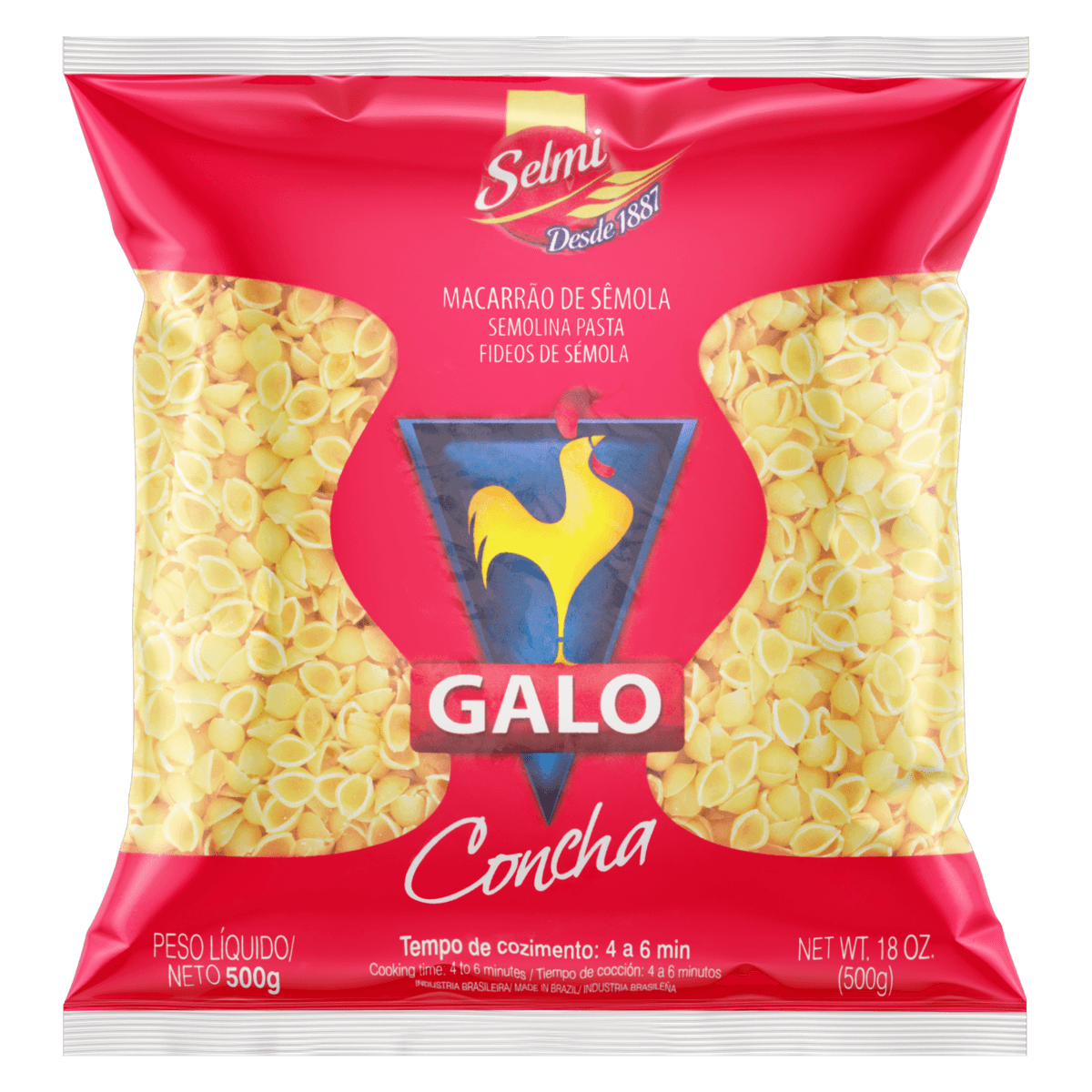 Macarrão de Sêmola Concha Galo 500g
