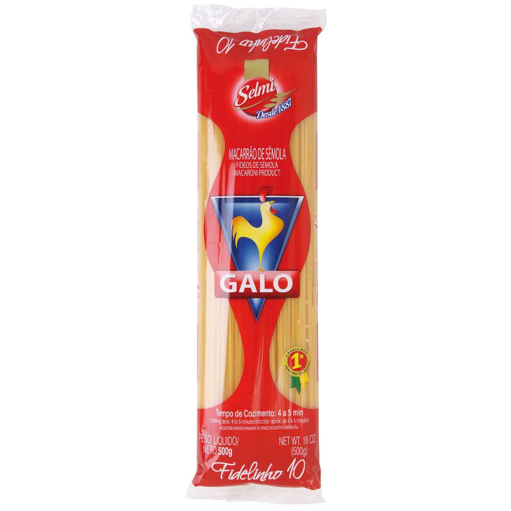 Macarrão GALO fidelinho 10 sêmola 500g