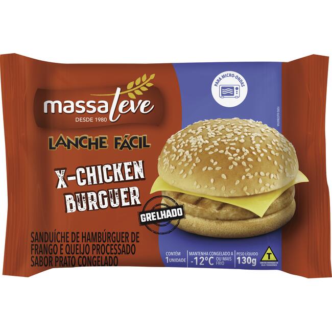 Lanche Massa Leve X-Chicken Burger 130g