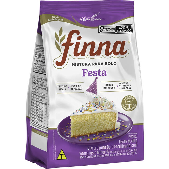Mistura para Bolo Finna Festa 400g