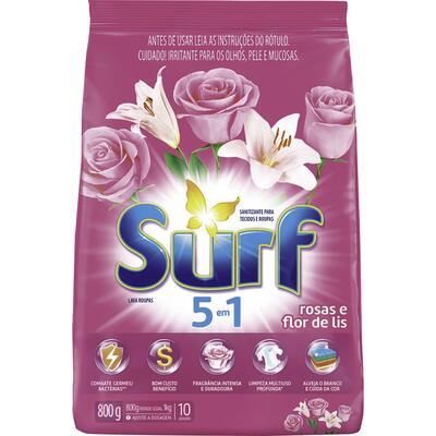 Sanitizante em Pó Surf Flor de liz 800g