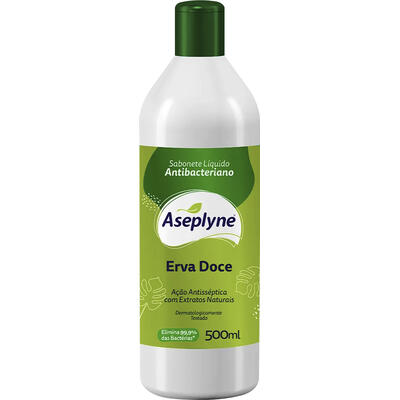 Sabonete Líquido Antibacteriano Aseplyne Erva Doce 500ml