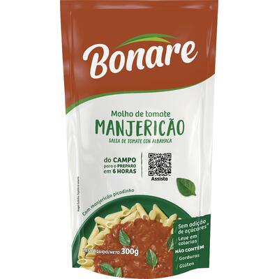 Molho de Tomate Bonare Manjericão 300g