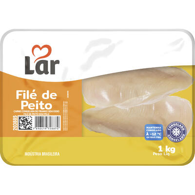 Filé de Peito de Frango Lar Congelado 1kg