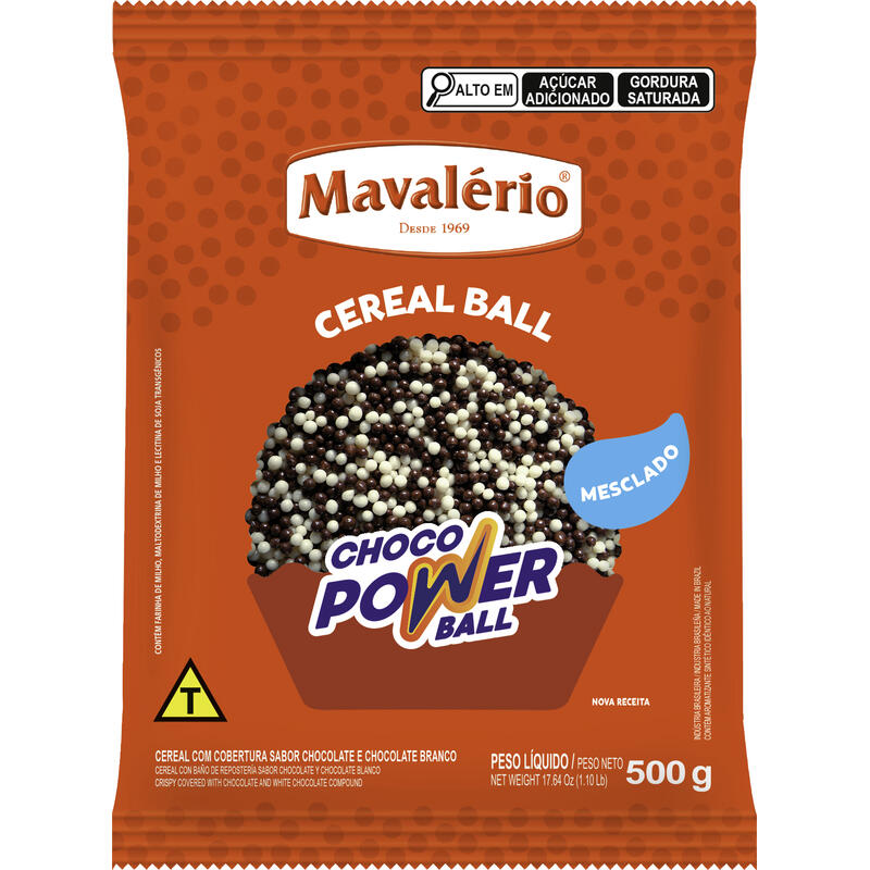 Confeito de Cereal Mavalério Choco Power Ball Micro 500g