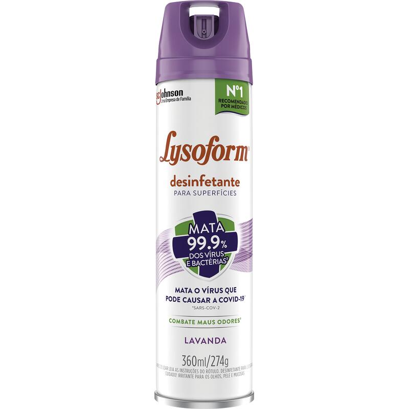 Desinfetante Aerossol Lysoform Lavanda 360ml