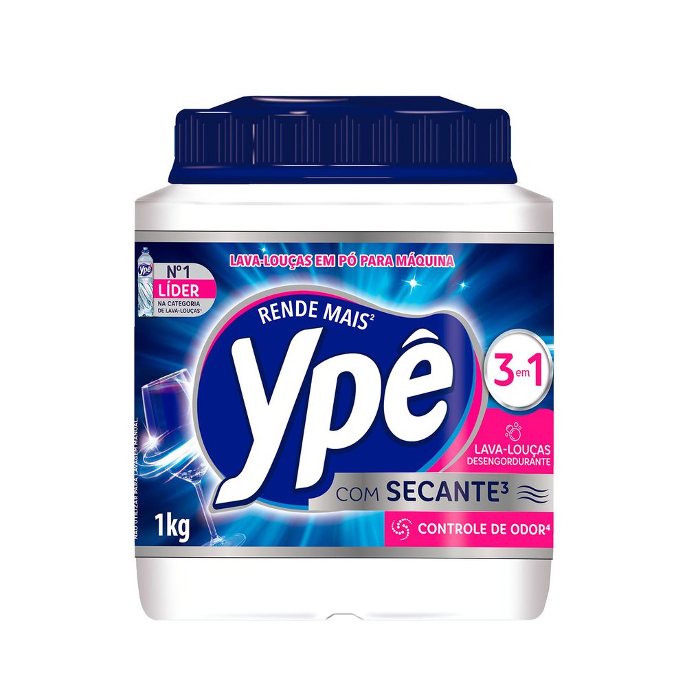Detergente Lava Louças em Pó para Máquina Ypê 1Kg