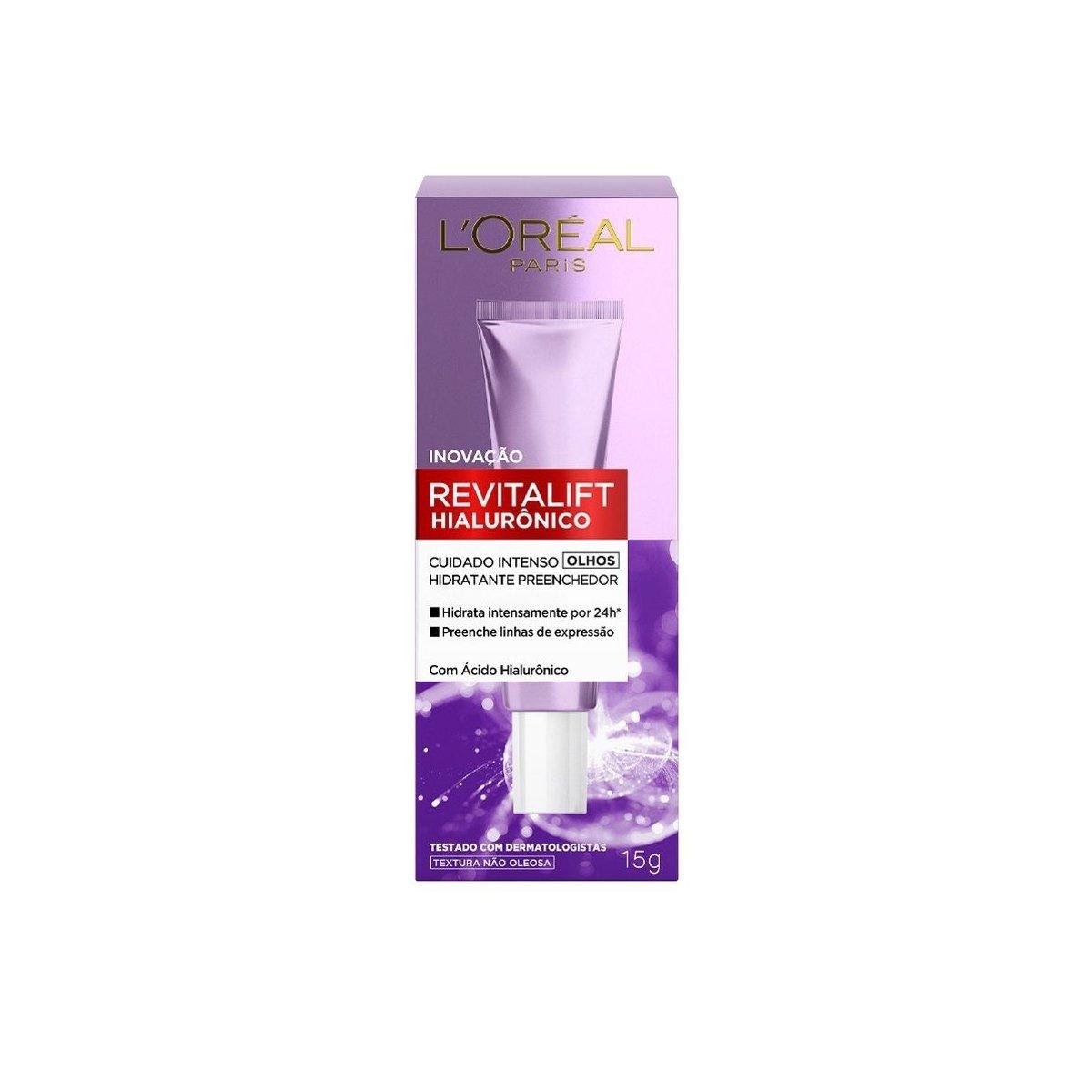 Creme para Olhos Anti-idade LOréal Paris Revitalift Hialurônico 15g