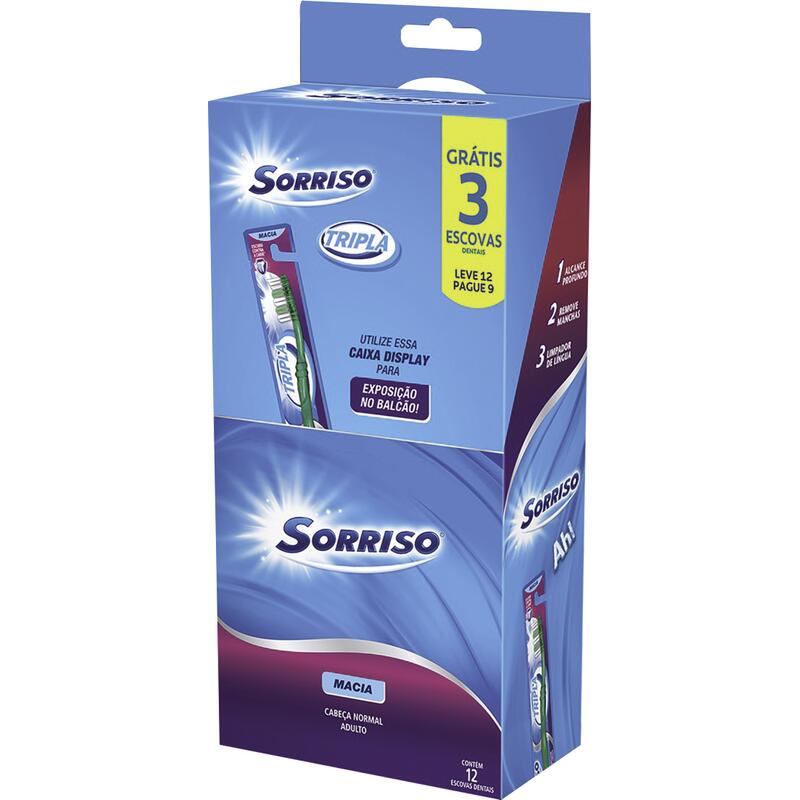 Escova Dental Sorriso Tripla 12 un