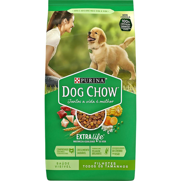 Ração Dog Chow 10,1kg - Filhotes - Raças Médias/ Grandes