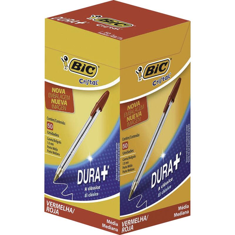 Caneta Bic Cristal Vermelha 50 un