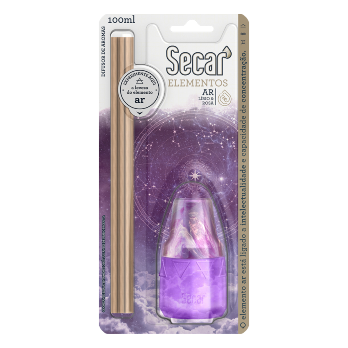 Difusor Aroma Elementos Ar 100ml Secar