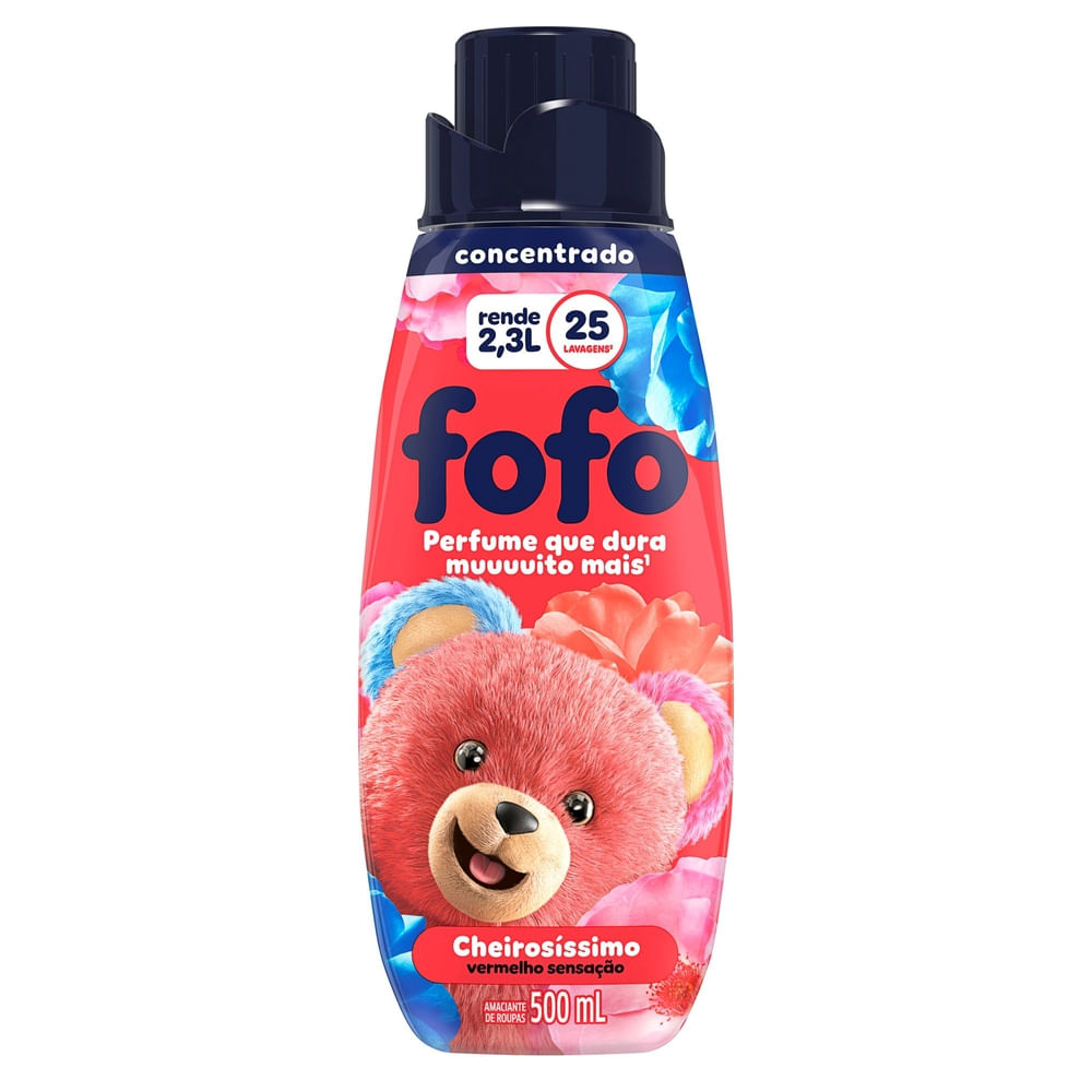 Amaciante Concentrado Fofo Cheirosíssimo Vermelho Sensação 500ml