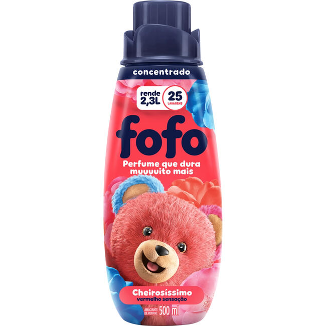 Amaciante Concentrado Fofo Cheirosíssimo Vermelho Sensação 500ml