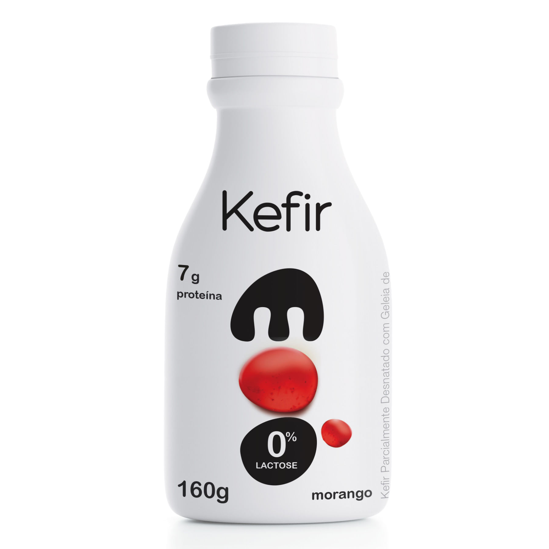 Kefir MOO Morango Zero Lactose 160g