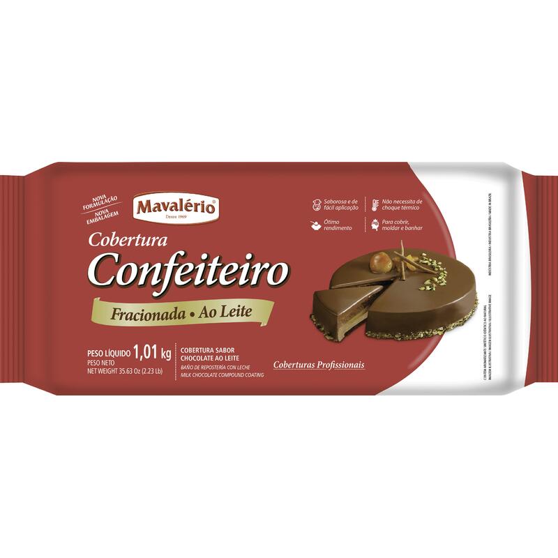 Cobertura de Chocolate Mavalério Conf Ao Leite 1,010kg