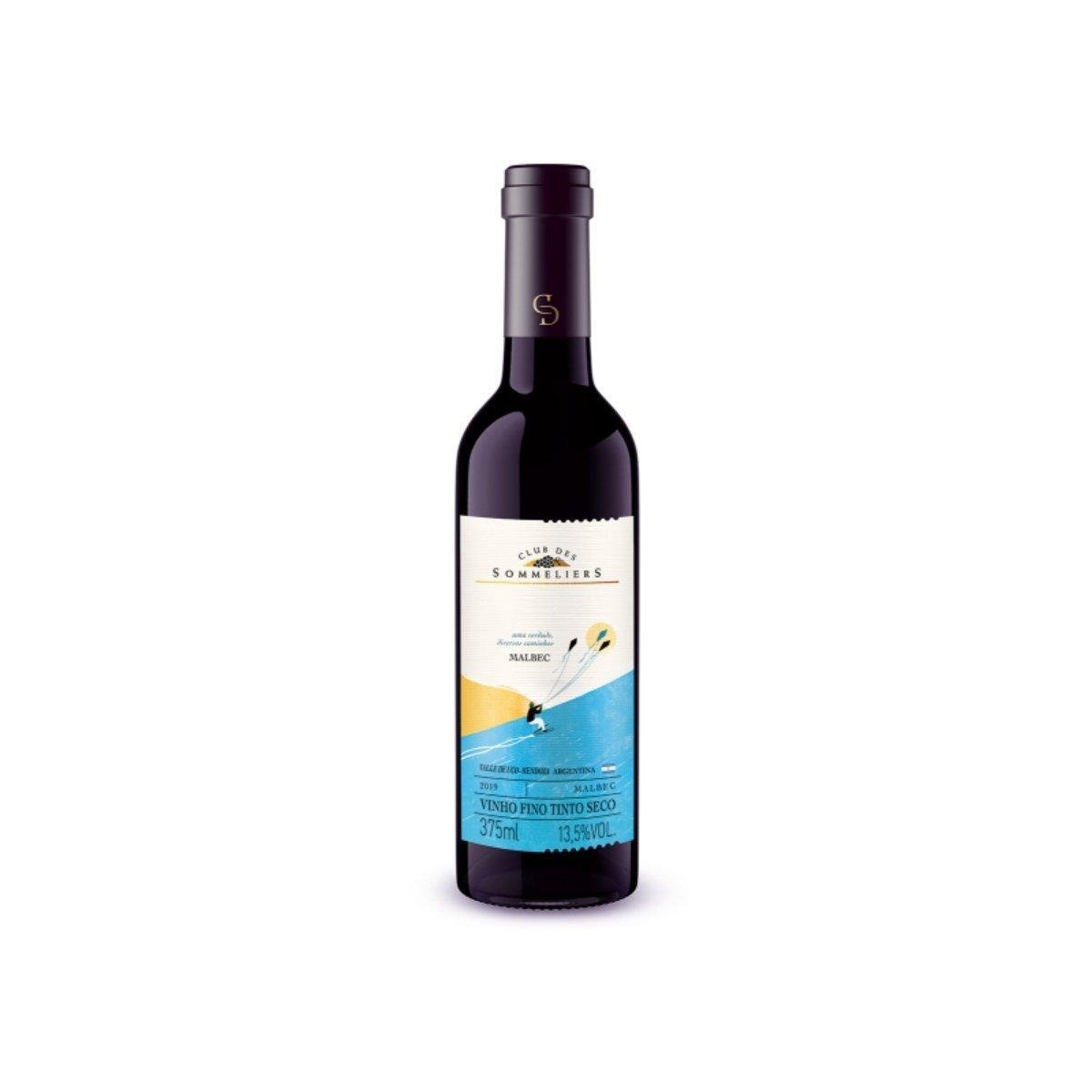 Vinho Tinto Argentino Clube Des Sommeliers Malbec 375ml