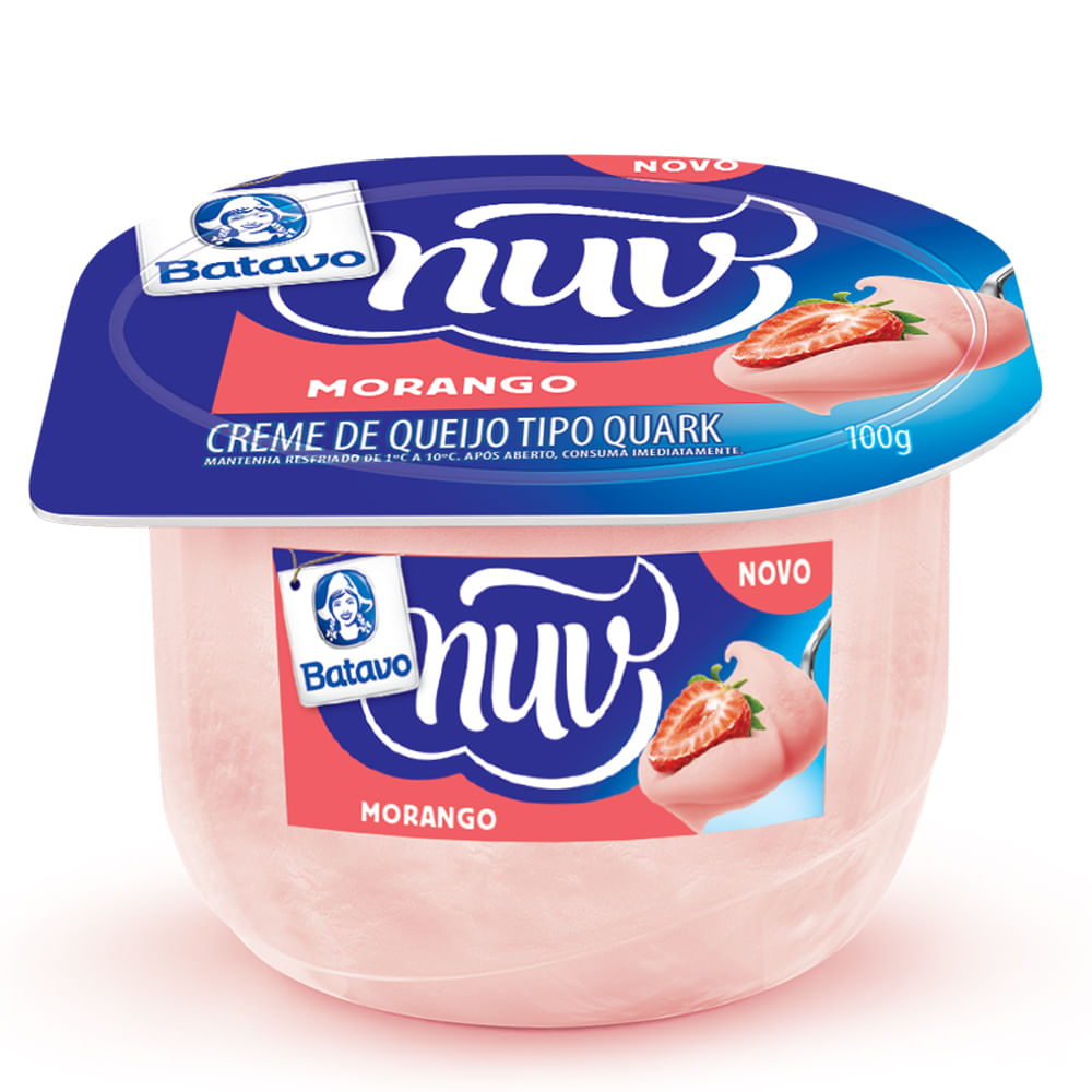 Creme Quark Batavo Nuv Morango 100g