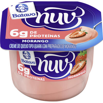 Creme Quark Batavo Nuv Morango 100g