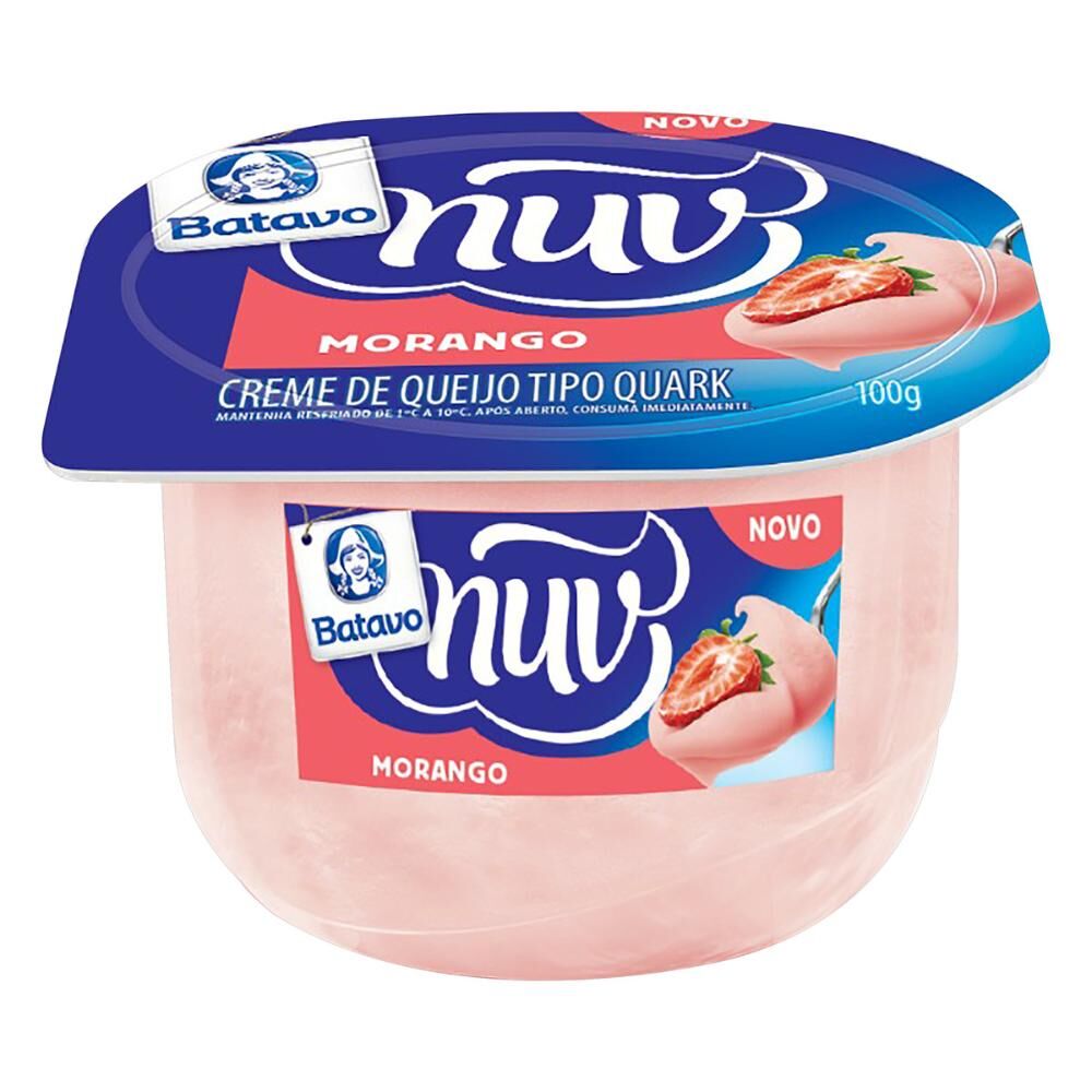 Creme Quark Batavo Nuv Morango 100g